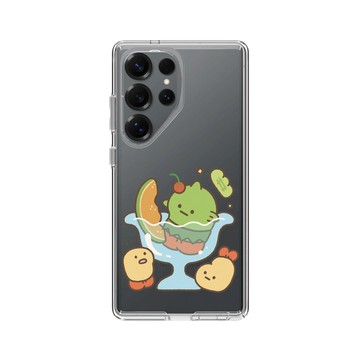 Galaxy S25 Ultra Clear 透明 - 瘋狂眼珠 Crazy Eyes - 炸蝦夏日水果聖代
