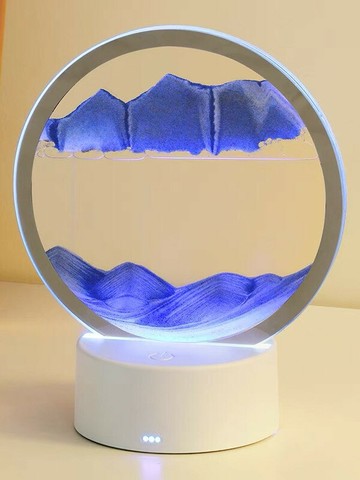 流沙畫擺件送人禮物 3D小夜燈流沙畫擺件多色可調護眼小夜燈觸摸變光生日禮物女生解壓
