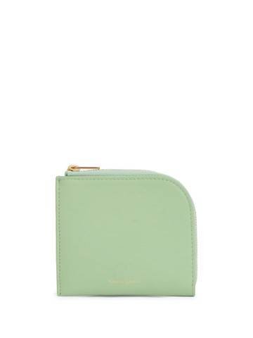 Mansur Gavriel - logo-stamp slim leather wallet - women - Calf Leather - One Size - Green