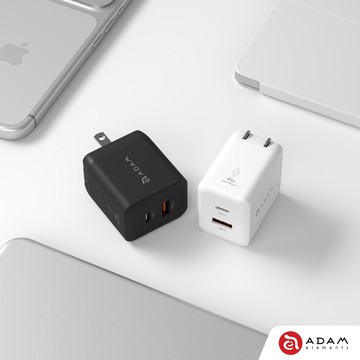 【ADAM 亞果元素】X45A+ GaN 45W 雙孔迷你快速電源供應器