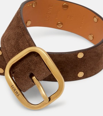 Loewe Studded suede belt