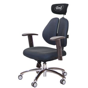 GXG 雙軸枕 雙背工學椅(鋁腳/SO金屬扶手)  TW-2606 LUA5