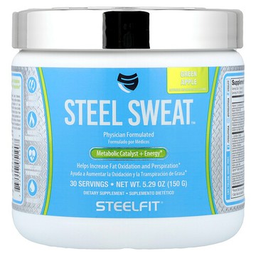 SteelFit, Steel Sweat™，代謝催化劑 + 能量，青蘋果味，5.29 盎司（150 克）