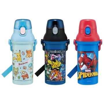 Skater 銀離子直飲水壺(480ml)-寶可夢帕底亞藍/蜘蛛人紅藍/寶可夢