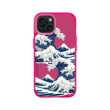 iPhone 15 Clear 粉漾桃 - Turning Japanese / 東方物語 - 浪濤1