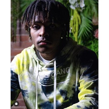 美潮Hustle Gang綠色扎染印第安AKOO嘻哈長袖毛圈抓絨連帽衛衣