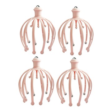 小麥購物 18爪頭部按摩器 G536 125g  4個  櫻花粉