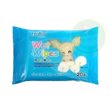 駿多 好清淨 純水濕巾 不含酒精、香精、螢光劑 (20抽/包) 憨吉小舖