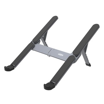 INTOPIC 廣鼎 H鋁合金摺疊便攜筆電 平板支架  6段角度調整  適用多種尺寸  底部防滑  朗姆灰  1個