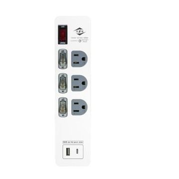 【威電】CU-3431C-4 3孔4開3插+20W QC PD USB+TYPE-C充電 電腦 4尺 延長線(平貼 拉環 插頭過載斷電 安卓 IOS)