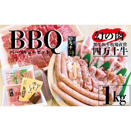 ふるさと納税 R5-720．幻のメス牛　四万十牛バーベキューセット1kg（精肉のみ）5人前 高知県四万十市