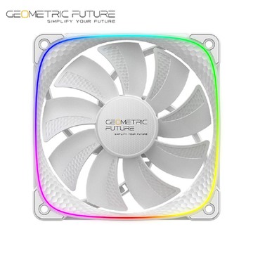 Geometric Future 幾何未來 Squama 龍鱗 2503RW 12cm ARGB風扇 白色 反向扇