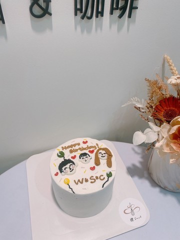 一家人 寶寶 繪圖蛋糕 題字蛋糕 客製化 生日蛋糕 鑠甜點 禮物