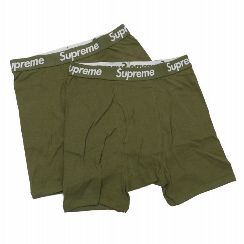 Supreme x Hanes Boxer Briefs 2 Pack Olive (SS22A33) Size M-XL