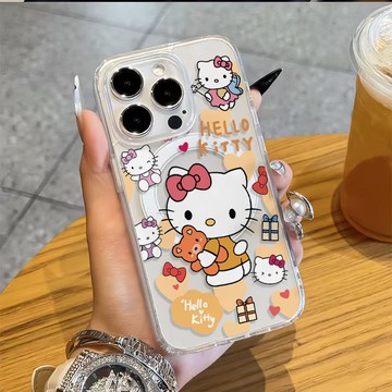 免運+隔日🚚Magsafe磁吸手機殼 抱熊凱蒂貓 蘋果17promax 16 15plus 14 13 12 11防摔