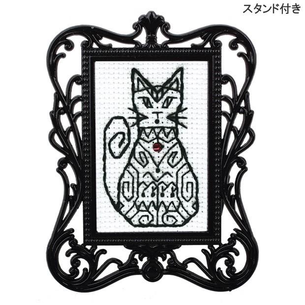 刺繍 輸入キット 猫とルビー＼注目輸入刺繍／