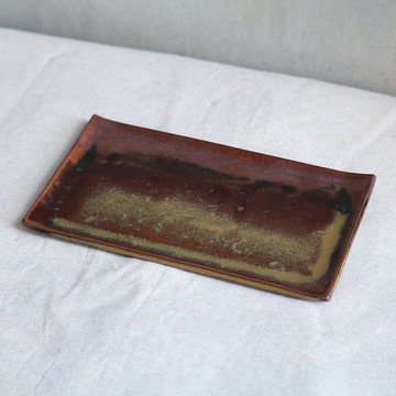 高取燒 高取燒 魚片盤 長盤 方盤 平盤 烤魚盤 生魚片盤 甜點盤