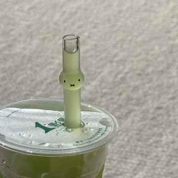 🔥臺灣出貨🔥米菲兔玻璃吸管可愛高顏值透明ins食品級奶茶耐熱水杯口徑耐高溫