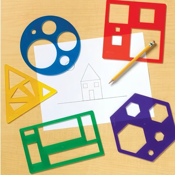 Learning Resources 教學資源 繪圖板 Set 5 pieces ages 4+  幾何形狀 多色  1組
