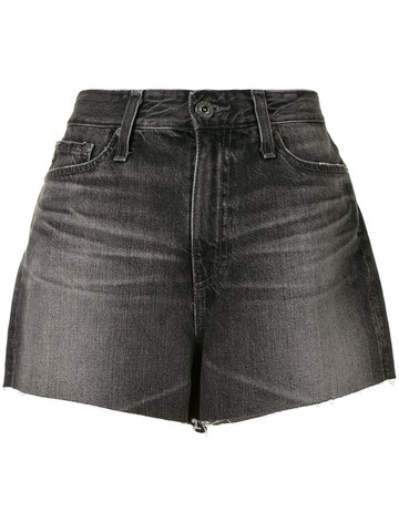 AG Jeans - raw-edge high-waisted shorts - women - Cotton/Lyocell - 25 - Black