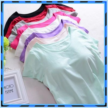 🥇台灣出貨 滿額免運🥇 【店鋪熱銷】莫代爾帶胸墊半袖T恤女睡衣女夏外齣帶胸墊上衣短袖 💎品質保證💎147-A-4