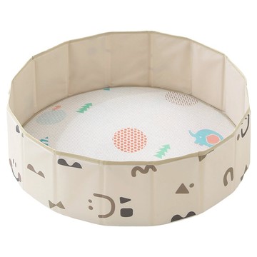 MH家居 笑臉兒童球池 附地墊  卡其色  1套  80 x 80 x 26cm