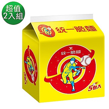 統一脆麵 55gx5入/袋_1+1組合(共2袋)