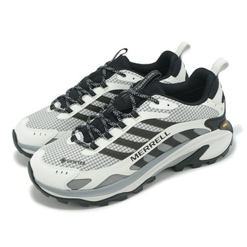 Merrell 登山鞋 Moab Speed 2 GTX 男鞋 灰 白 防水 黃金大底 抓地 緩衝 戶外鞋 ML038067
