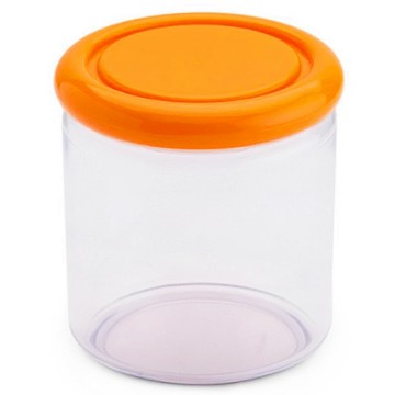 omADA 簡約設計密封抗菌儲存罐 0.75L PP-PE-ACRYLIC材質 義大利產  橘  11 x 11.5cm  1個