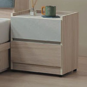 文創集 范卡巴1.5尺二抽床頭櫃-45x40x51cm免組