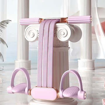 MICHAEL FITNESS 麥克健身 90磅可調 腳蹬拉力器 流線款  39.5 x 37.5cm  紫色  1條