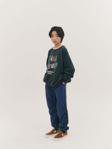 Premium Nylon Standard Fit Pants [Navy]