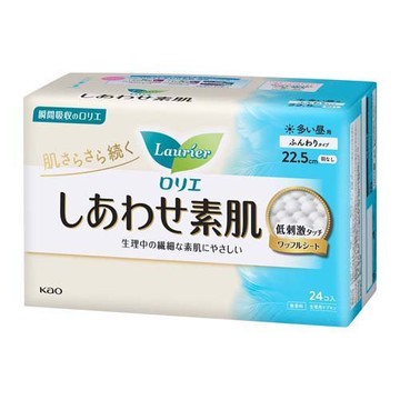 Kao Laurier Happy Skin Heavy Day Use No Wings 22.5cm 24 pieces