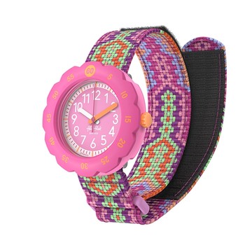 FlikFlak 兒童手錶 LOOP IN PINK 兒童禮物/安全防水/瑞士製造 FPSP072 (34.75mm)