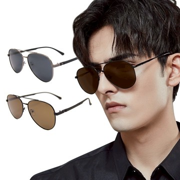 ALEGANT曠旅時尚飛官寶麗來偏光墨鏡│UV400太陽眼鏡│露營用品│雲荒黑│巡境棕