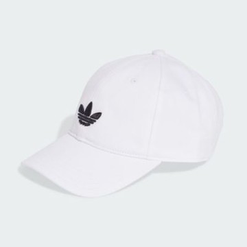 ADIDAS 愛迪達 阿迪達斯 ORIGINALS 三葉草 棒球帽 男 女 休閒帽-白色系-BASEBALL CAP AC-JC6025