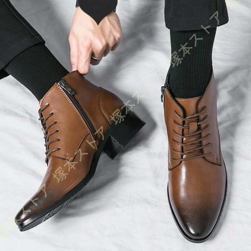 レースアップシューズ 本革 メンズ ブーツ チャッカブーツ