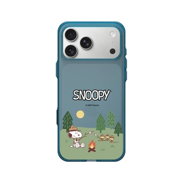 iPhone 17 Pro Max Clear (相機按鈕) 夜幕藍 - 史努比 Snoopy - 露營趣