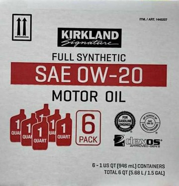 [COSCO代購6] C1448207 科克蘭 全合成機油 0W-20 946毫升 X 6入