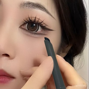 臺灣🚍8H出🉑瑪蝶麗眼綫筆斜頭刀鋒防水不暈染持久臥蠶下至筆扁頭眼綫膠筆新手