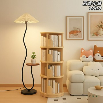 【360度旋轉】實木書架 落地書架 旋轉書架 兒童書架 繪本架 置物架 客廳轉角收納 環保實木 穩固防傾倒 兒童房客廳適用