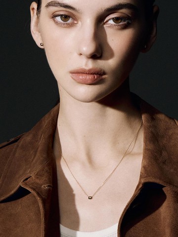 Sculpted Wave Pendant Necklace (#2704) 10K Gold
