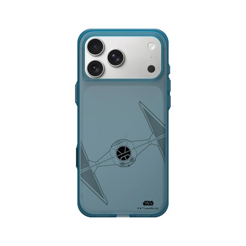 iPhone 17 Pro Max Clear (相機按鈕) 夜幕藍 - 迪士尼-星際大戰 Star Wars - 鈦戰機-線條黑