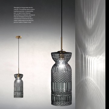 現代風金屬電鍍煙灰色玻璃輕奢造型吊燈18-62581