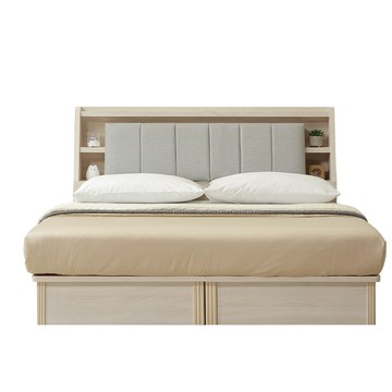 直人木業-COCO田園奶油風收納側兩抽床組-雙人加大6尺