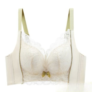 Chic🔥限時下殺美容院天然乳膠內衣女小胸聚攏上托防下垂收副乳無鋼圈蕾絲文胸罩