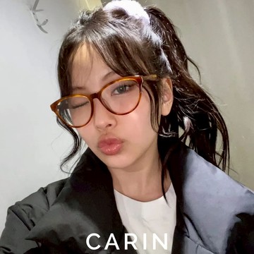 CARIN 光學眼鏡 LUCY C2 貓眼膠框 NewJeans配戴款 - 金橘眼鏡