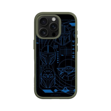 iPhone 16 Pro SolidSuit 海藻綠 - 迪士尼-星際大戰 Star Wars - 曼達洛人-線稿風格