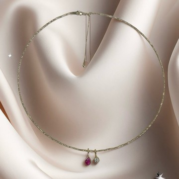 紅寶石&鑽石項圈
