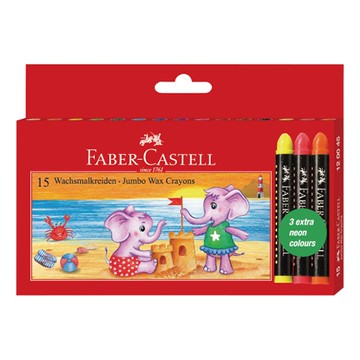 【非庫存商品急單勿下】Faber-Castell 輝柏 長鼻象粗芯蠟筆-15色 NO.120045 (NOD)